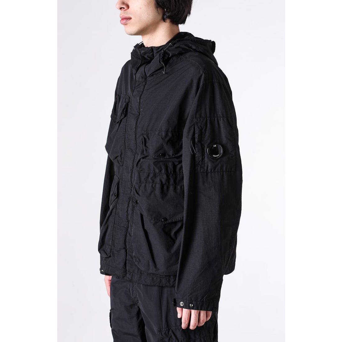シーピーカンパニー C.P. COMPANY Flatt Nylon Goggle Jacket （Black