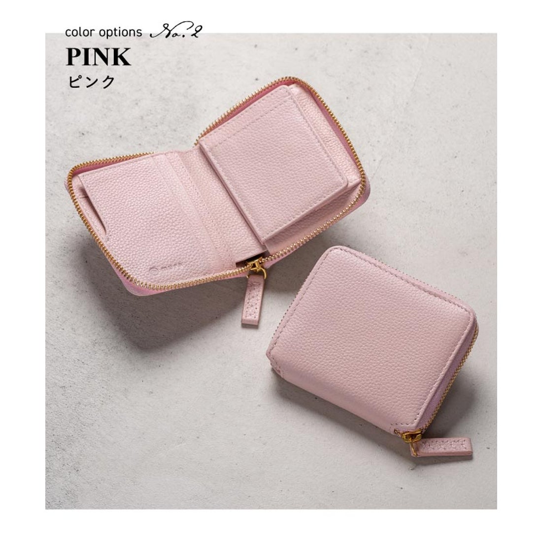 MURA 牛革 シュリンクレザー YKKラウンドファスナー ボックス型小銭