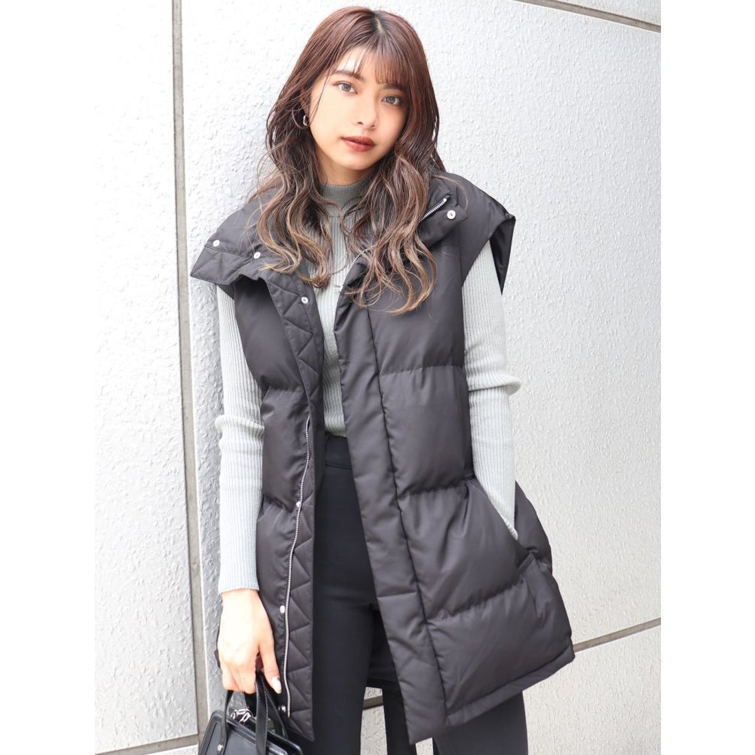 MURUA ロングダウンベスト（ブラック） -ファッション通販 FASHION WALKER
