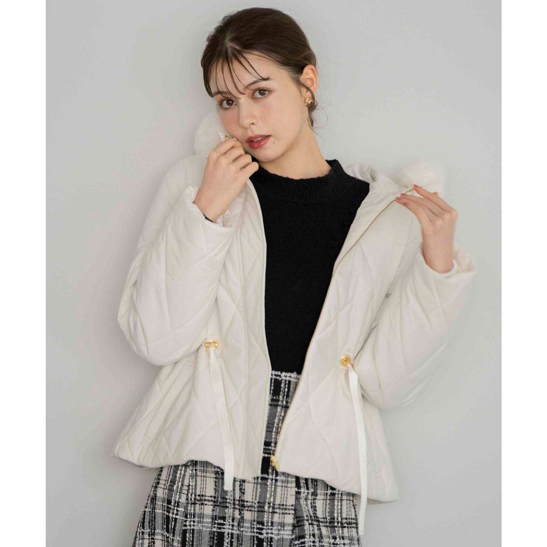 ノエラ NOELA ドロスト中綿コート （オフホワイト） -ファッション通販