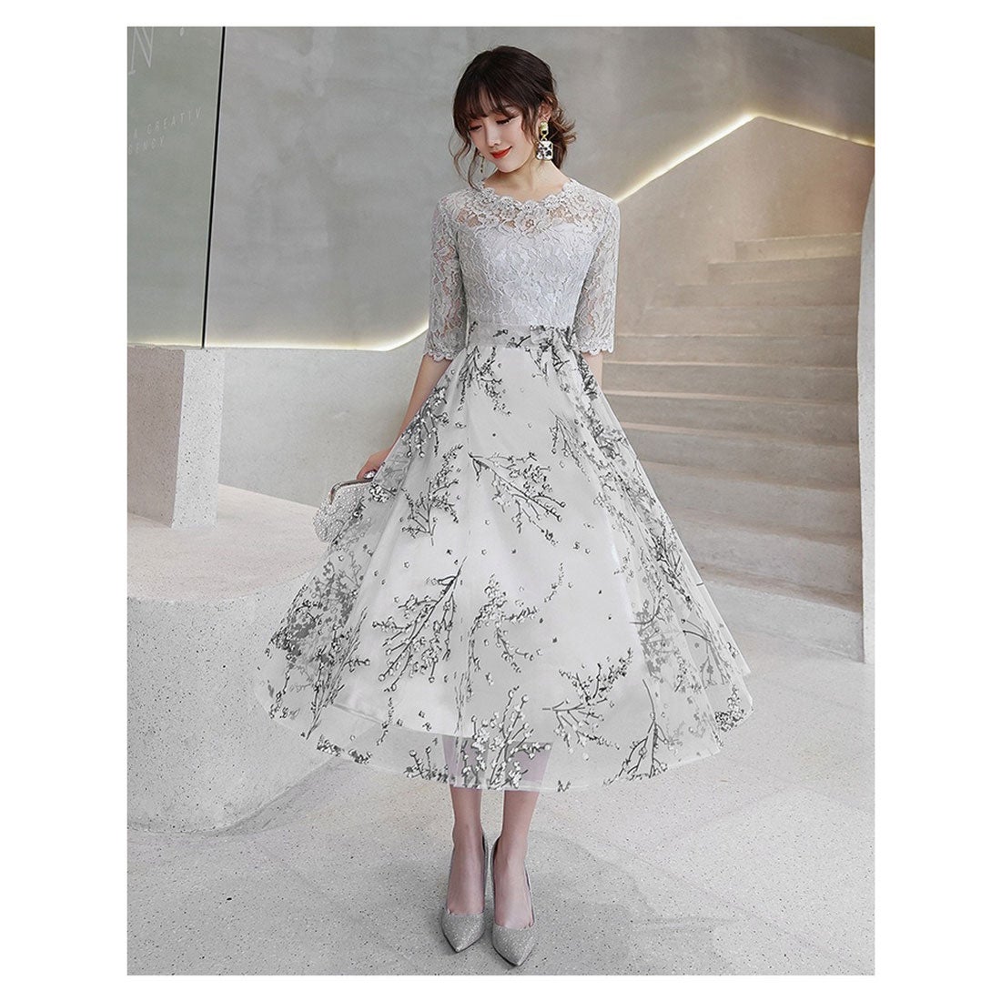 バックヤードファミリー BACKYARD FAMILY パーティードレス ミモレ丈