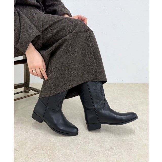 フレディエミュ fredy emue REMME レザーウエスタンロングブーツ