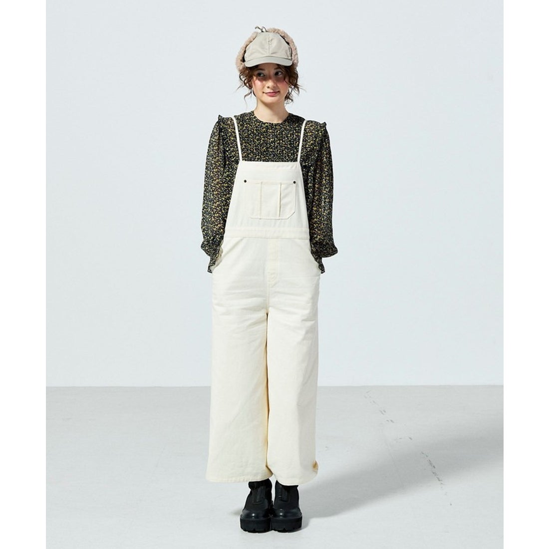 フレディエミュ fredy emue コットンサロペット （エクリュ