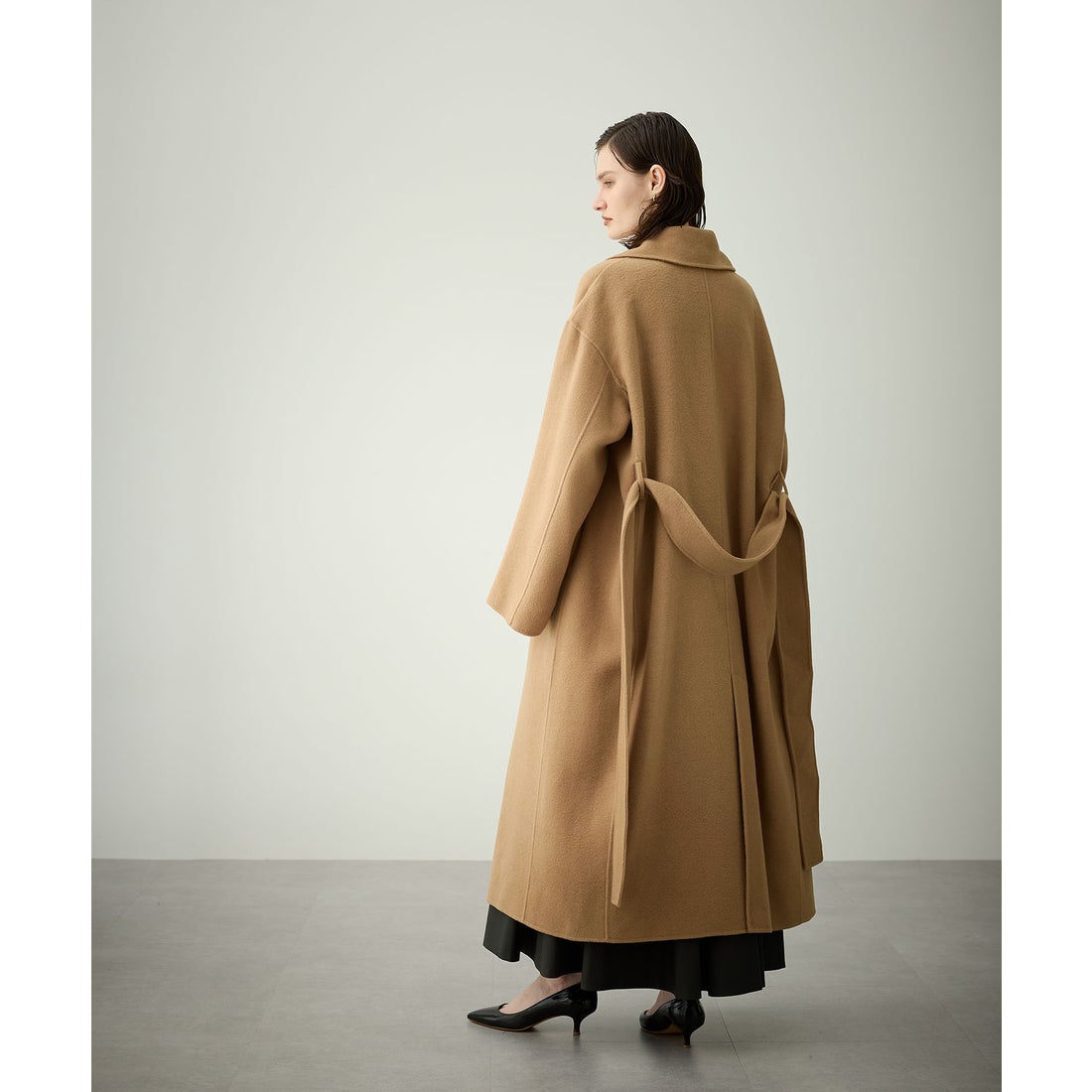 ノーク N.O.R.C ウールメルトンロングリバーコート （ブラック