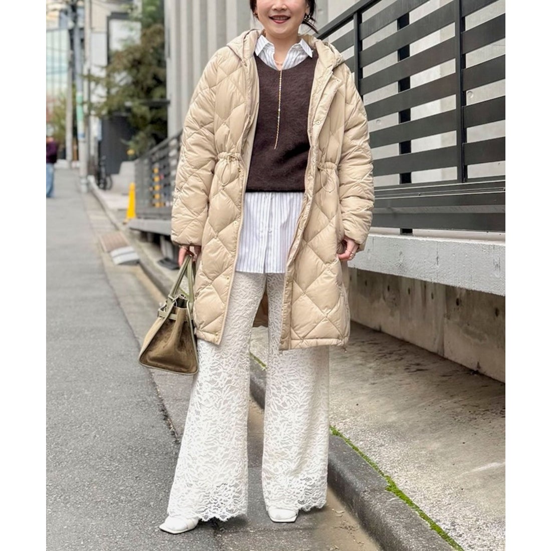 ノーリーズ NOLLEY'S ＜TAION別注＞ミドル丈Aラインフードダウン