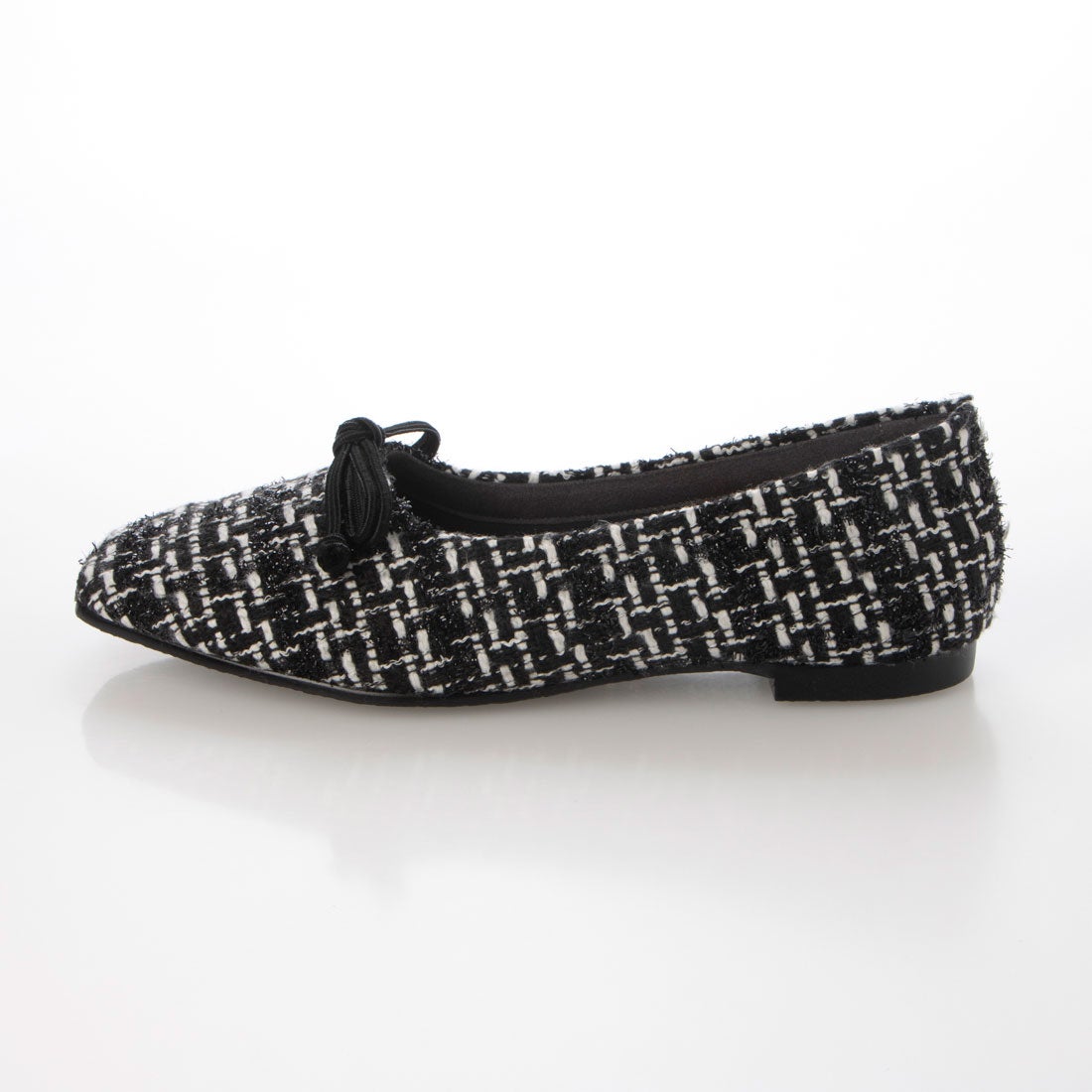 ノヤウ noyau スクエアツイードバレエシューズ （ブラックキジ） -Mode