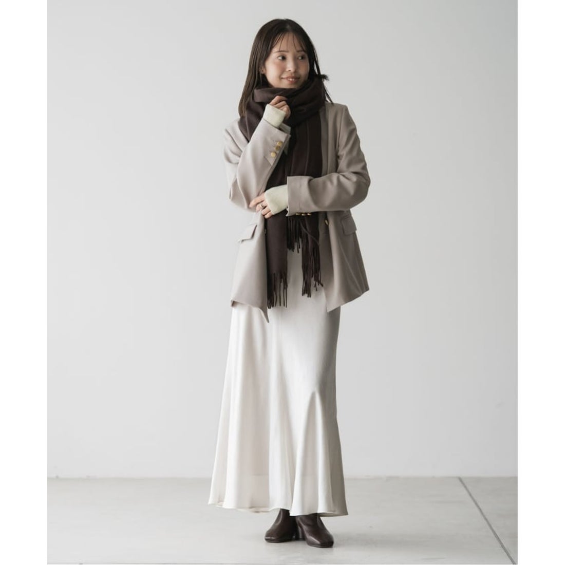 ノーブル NOBLE 《追加2》オリジナルカシミヤストール （サックス