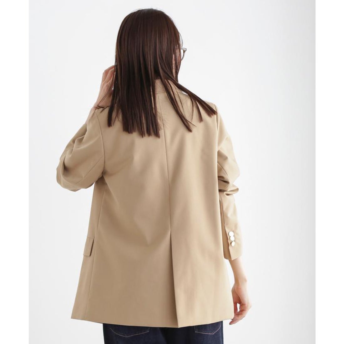 ナノ・ユニバース NANO universe ダブルブレストジャケット （ベージュ