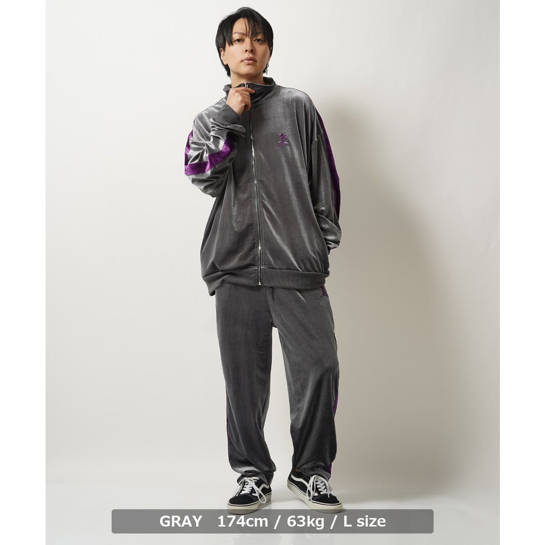 ワンフォークロージング 1111clothing ◇ベロア トラックジャケット