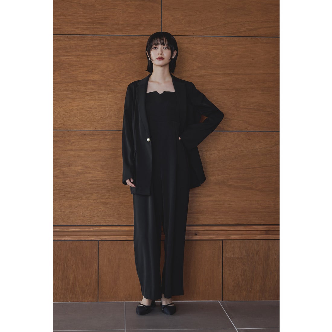 ニアナ niana ジャケットセットアップドレス 2点セット パンツドレス