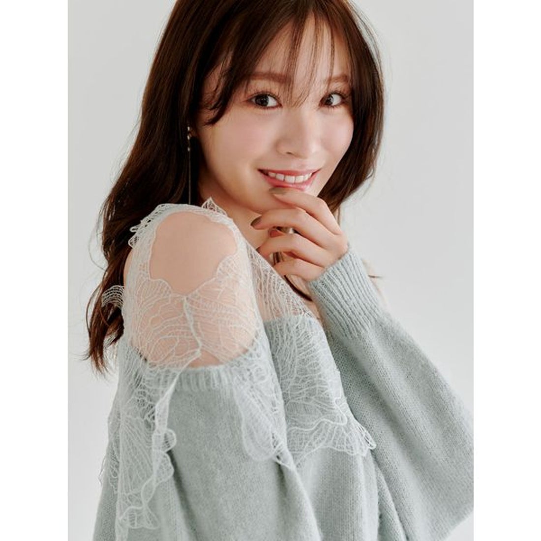 スナイデル SNIDEL レーストリミングニットプルオーバー （GRY） -靴