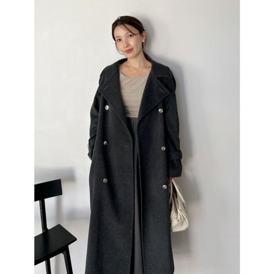 スナイデル SNIDEL ウールカシミヤスタンドカラーコート （DGRY