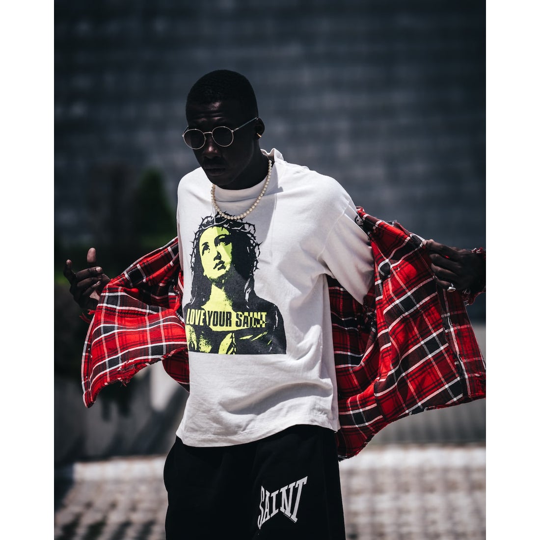 セントマイケル SAINT Mxxxxxx LOVE UR SAINT Long sleeve T-shirt
