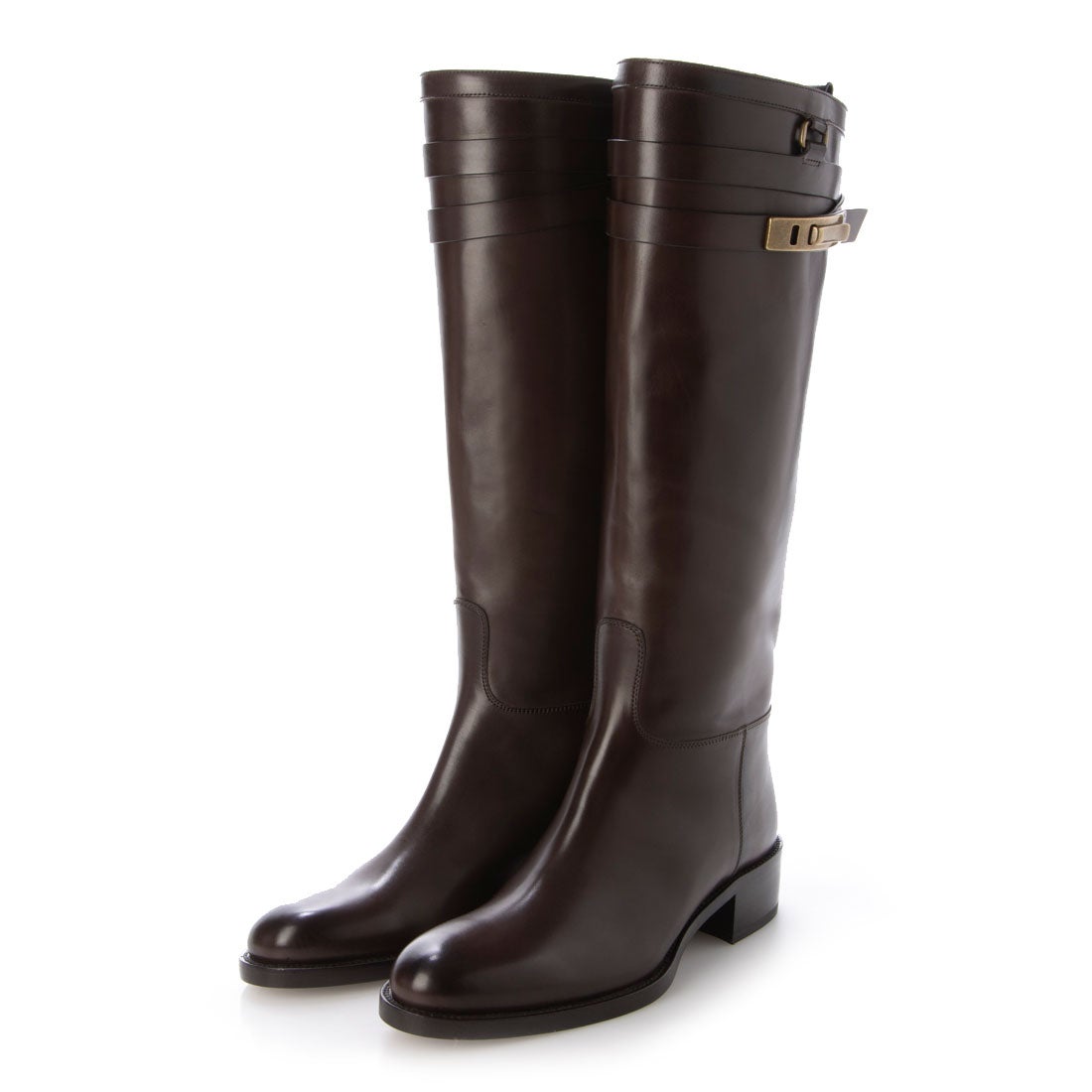 サルトル SARTORE ラウンドトウベルテッドロングブーツ （ブラウン