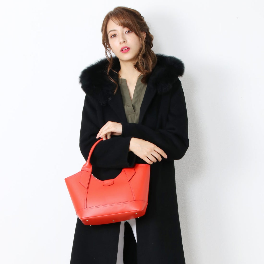 フィローモ Filomo [Filomo] カシミヤ混ロングコート フォックスファー