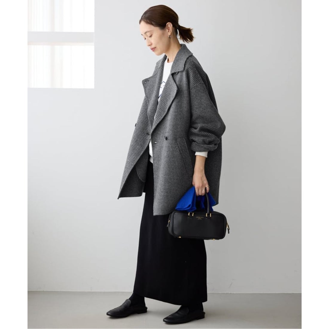 スローブ イエナ SLOBE IENA souple wool ダブルフェイスミドルコート