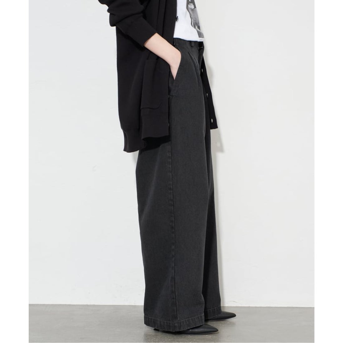 スローブ イエナ SLOBE IENA 《4サイズ展開/》LEDENIM BLUR TUCK
