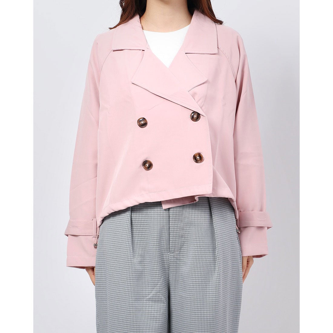 スタイルブロック STYLEBLOCK 裾ドロストショートトレンチコート