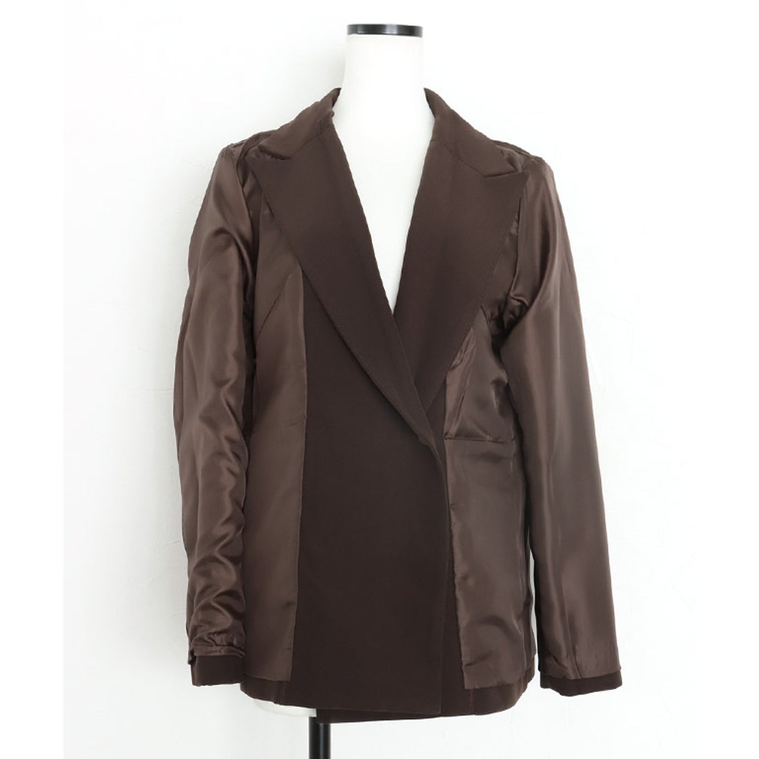 Pierrot ダブルボタンテーラードジャケット （ブラウン） -靴