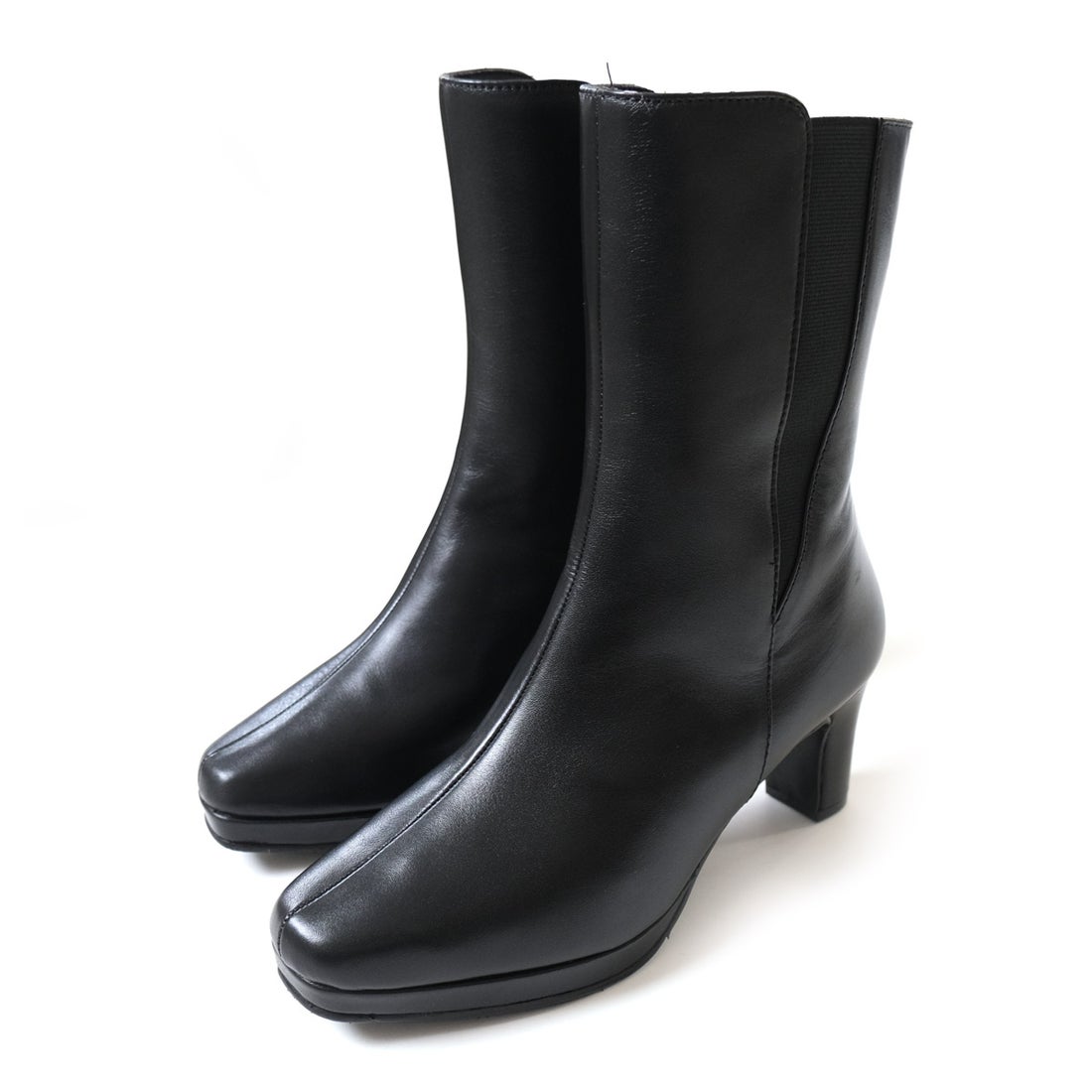 pointer 【本革】ブーツ 本革 本革ブーツ 3E 厚底 ショートブーツ