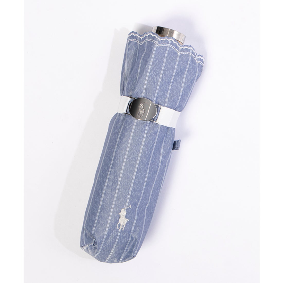 POLO RALPH LAUREN 晴雨兼用日傘 折りたたみ傘 ストライプ ロゴワン