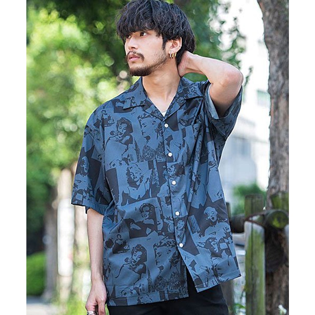 シルバーバレットセレクト SB Select CIAO 総柄プリント半袖オープン