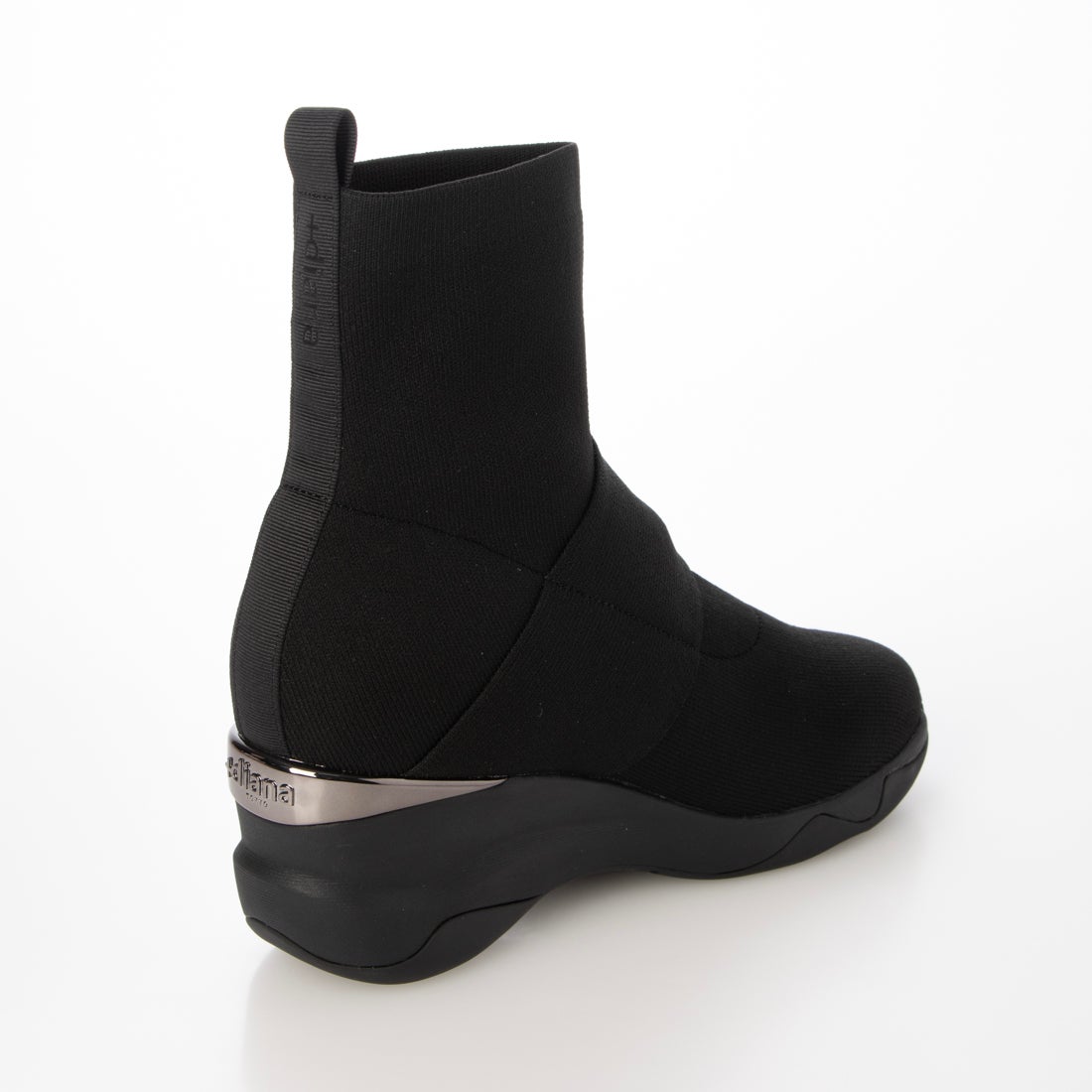 プラスダイアナ ＋diana 【撥水加工】ニットショートブーツ （黒生地