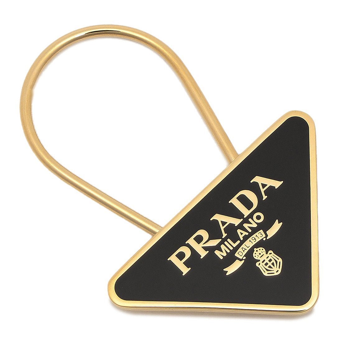 プラダ PRADA キーホルダー トライアングル キーリング ブラック
