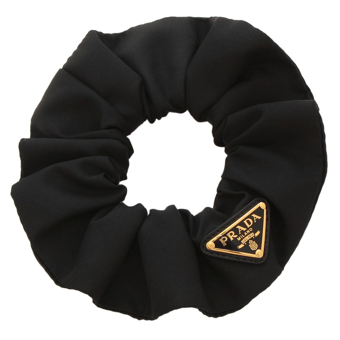 プラダ PRADA ヘアアクセサリー リナイロン シュシュ ブラック