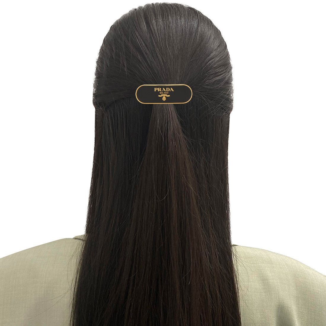 プラダ PRADA ヘアアクセサリー ヘアクリップ ブラック レディース