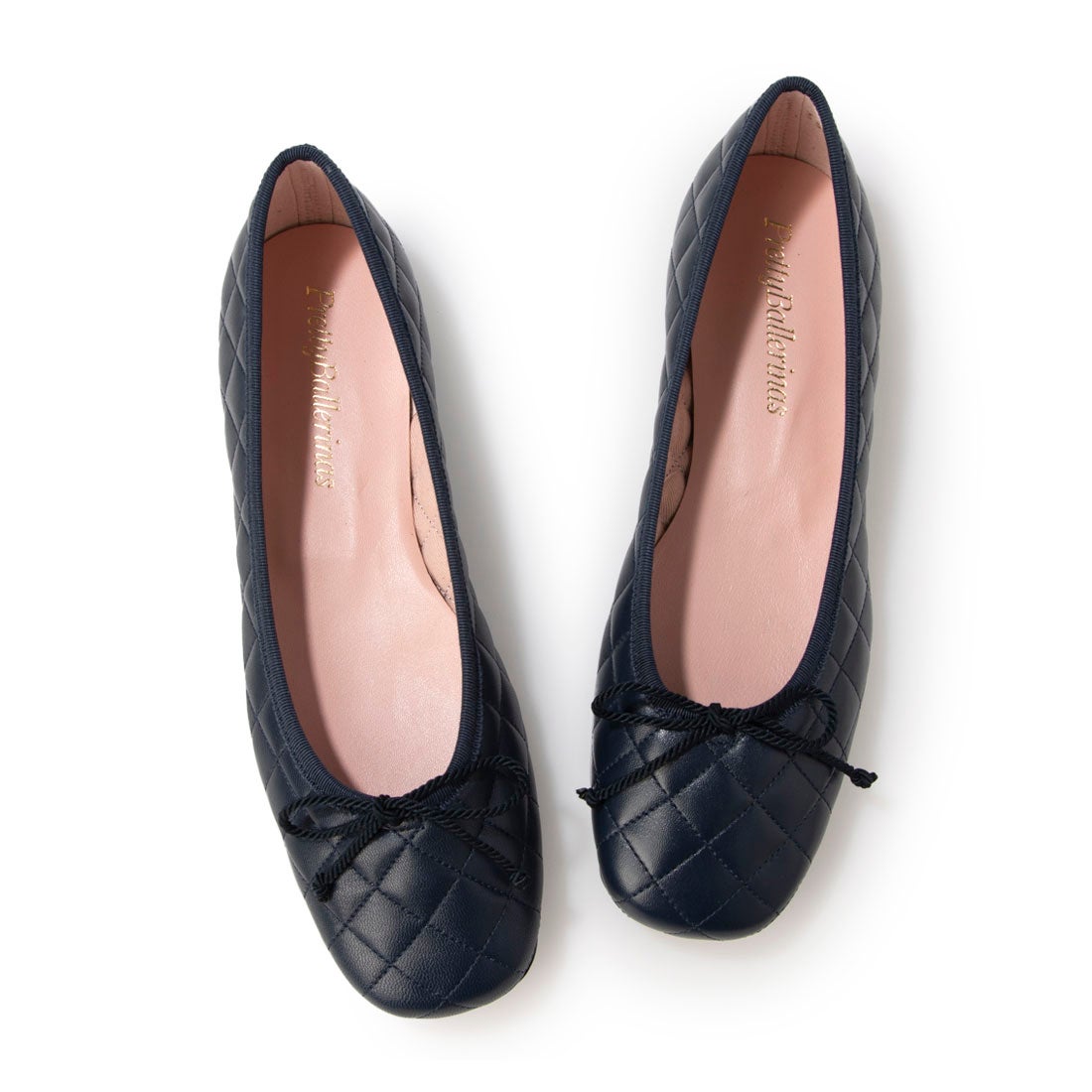 ZOEY leatherquilt（ゾイ レザーキルト）バレエシューズ （ネイビー