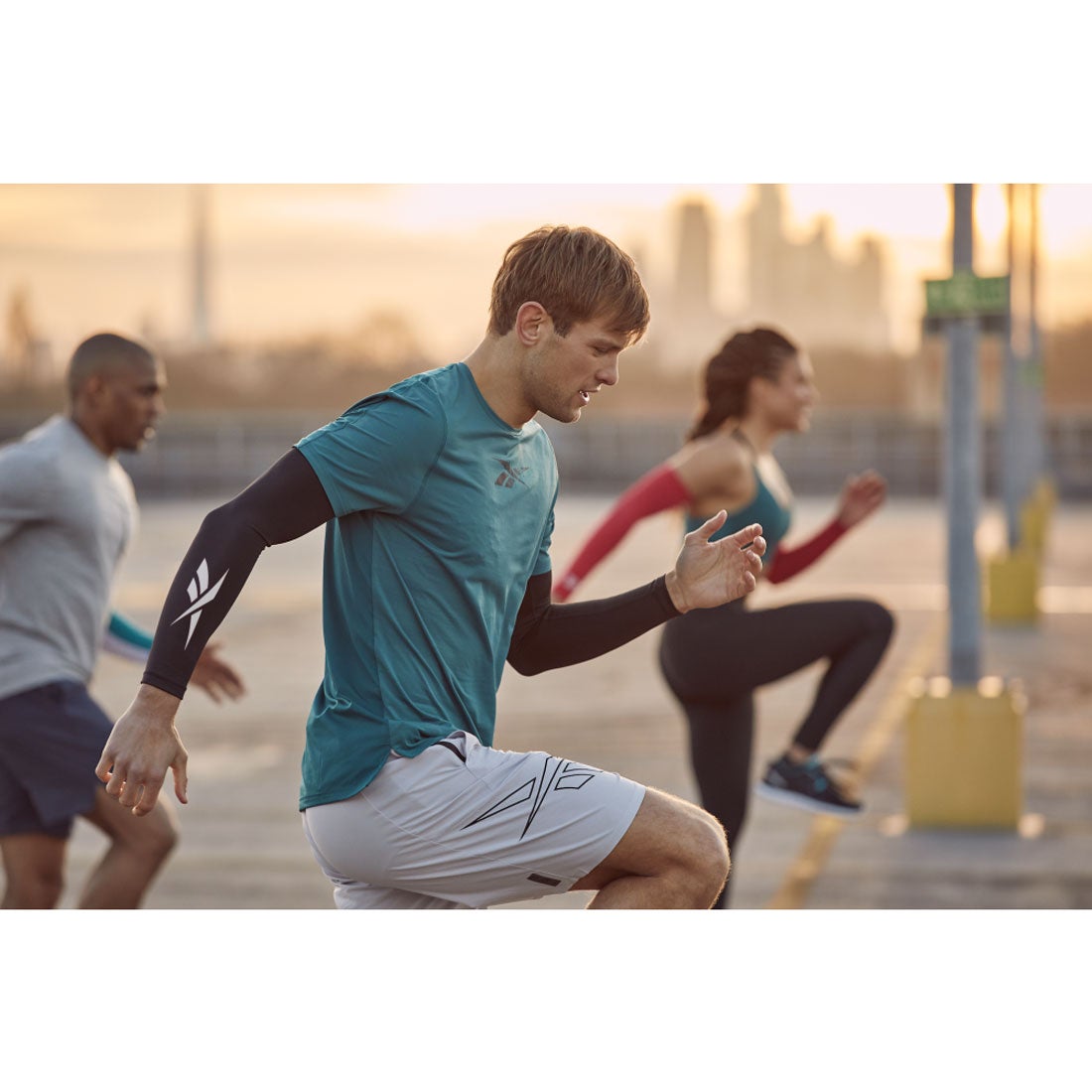 Reebok Fitness コンプレッションアームスリーブ L/XL （ブラック