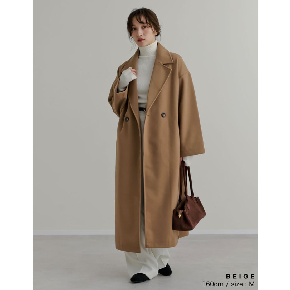 リエディ Re:EDIT サイドスリットロングチェスターコート （ベージュ