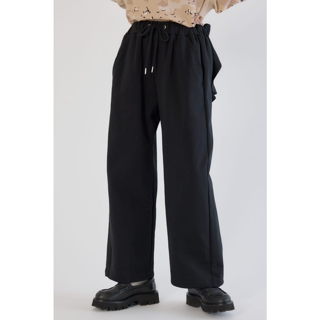 RODEO CROWNS WIDE BOWL ビッグリボンスウェットパンツ BLK