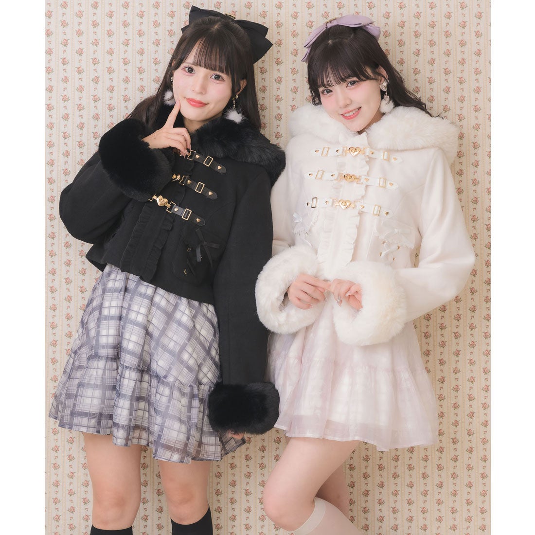 ロジータ ROJITA ハートバックルショートコート （ブラック