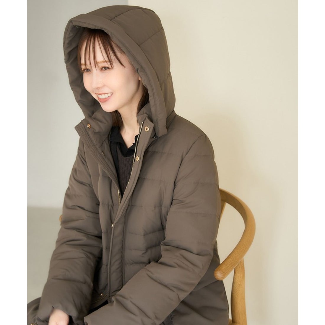 ロペピクニック ROPE' PICNIC ファー付きダウンコート （ブラック（01