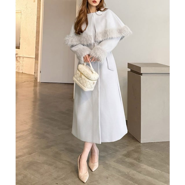 ロイヤルパーティー ROYAL PARTY ファーミドルノーカラーコート （オフ