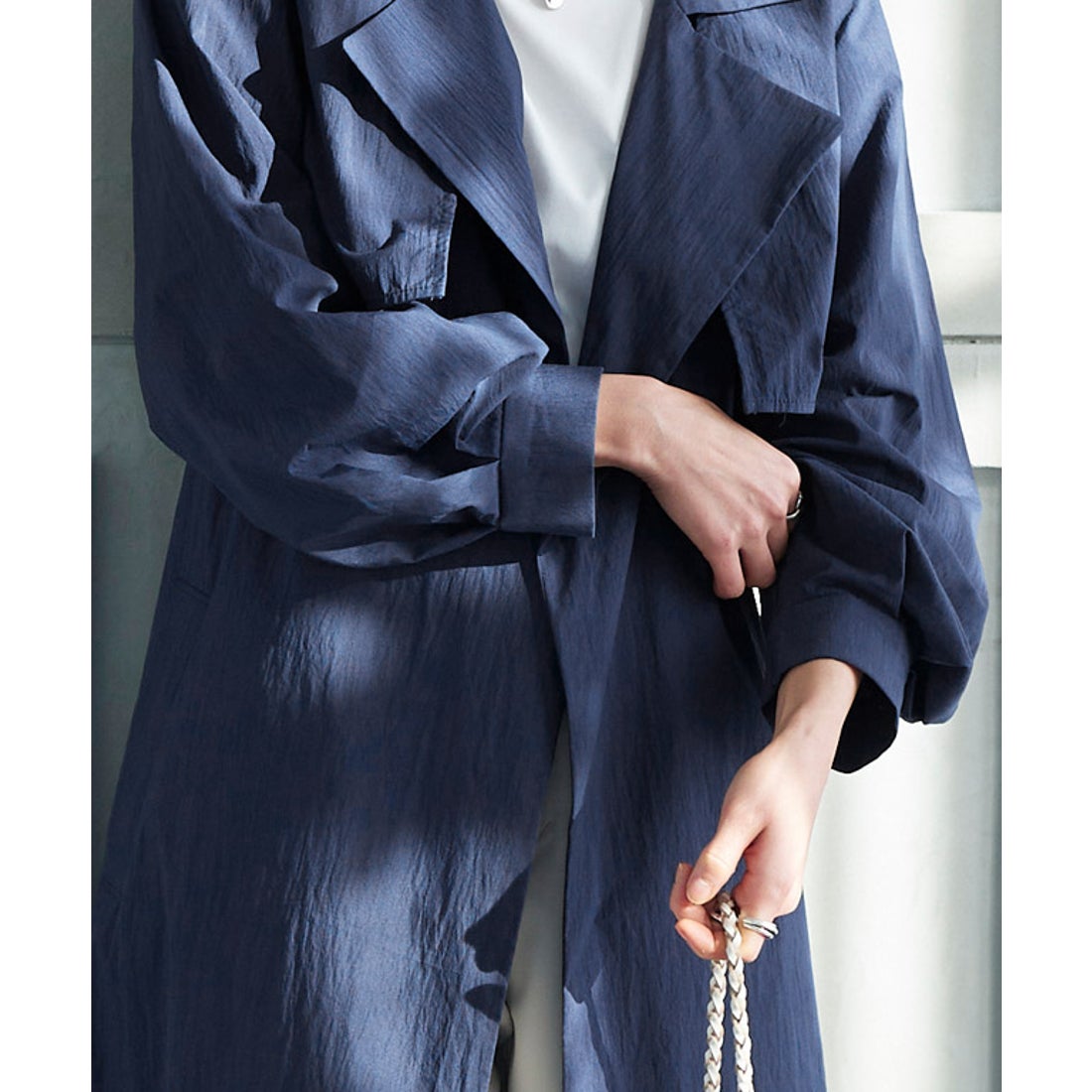 ラス RASW 2wayトレンチコート （ネイビー） -アウトレット通販