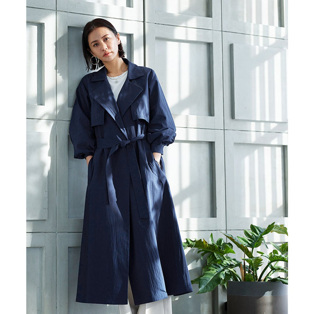 ラス RASW 2wayトレンチコート （ネイビー） -アウトレット通販