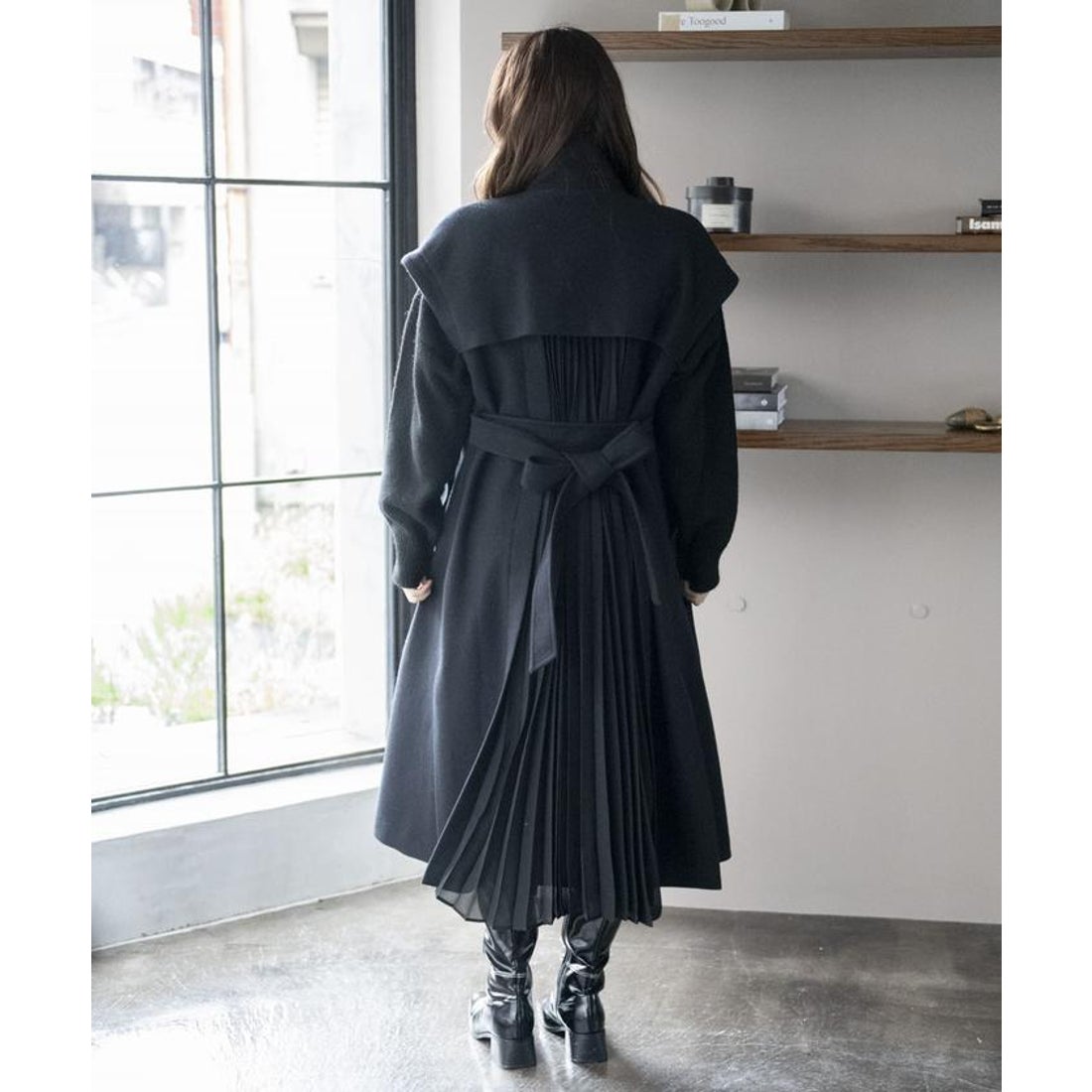 レディアゼル REDYAZEL バックプリーツ3WAYコート （サックス