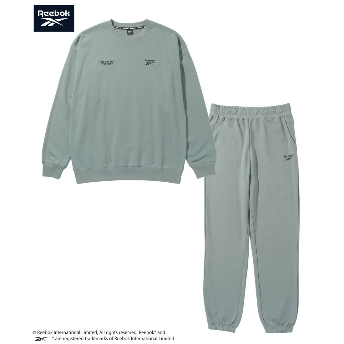 リーボック Reebok オーバーサイズ スウェットセットアップ （グレー