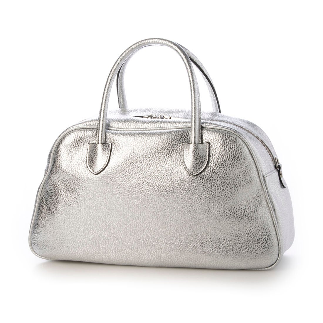 リパーニ RIPANI メタリックレザーミニボストンバッグ （シルバー