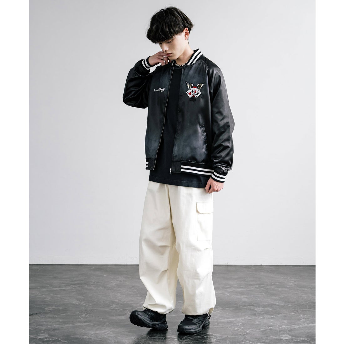 ロッキーモンロー Rocky Monroe スカジャン 刺繍 ライトアウター