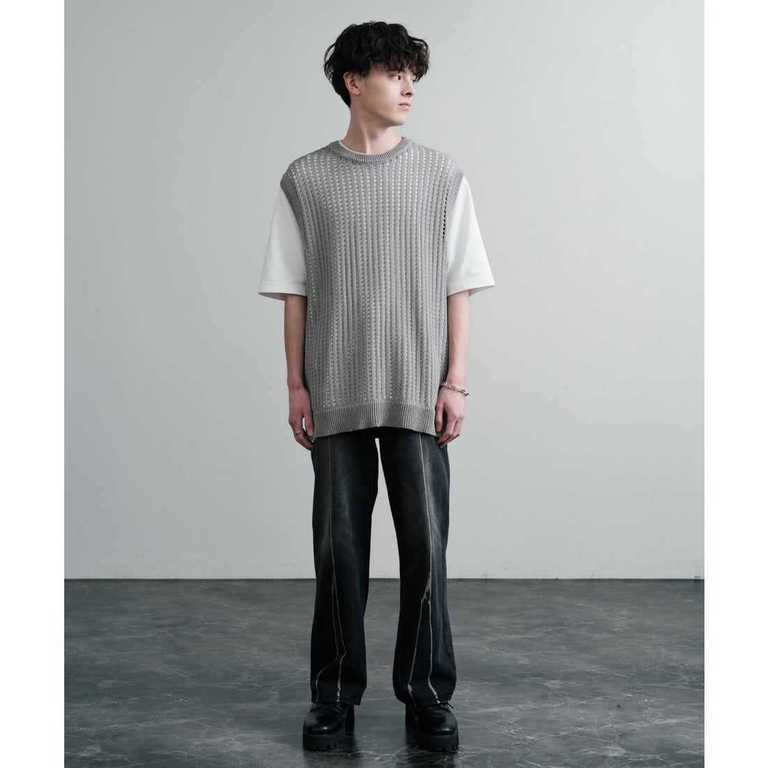 ロッキーモンロー Rocky Monroe 接触冷感 ニットベスト プルオーバー