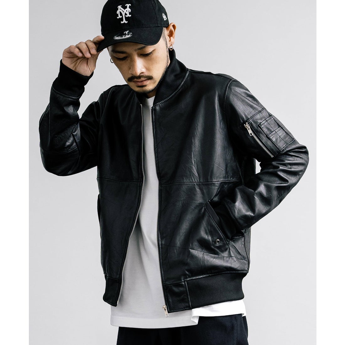 ロッキーモンロー Rocky Monroe レザージャケット MA-1 フライト