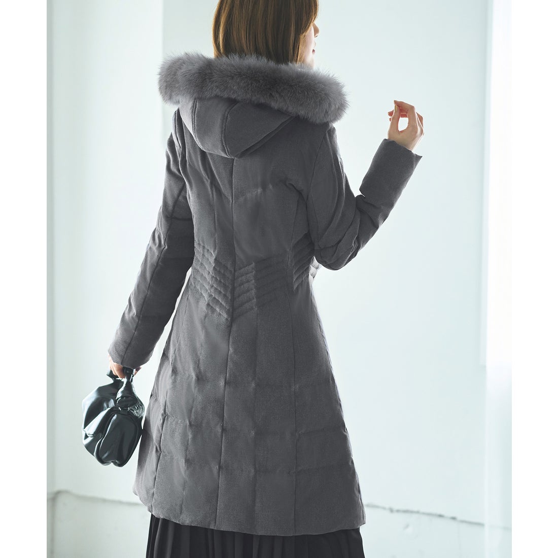 ルイルエブティック RUIRUE BOUTIQUE フォックスファー付きダウン