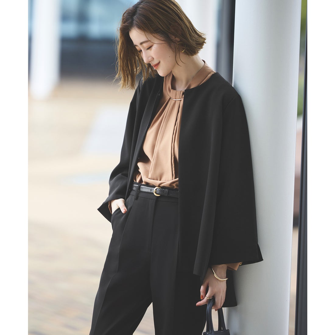 ルイルエブティック RUIRUE BOUTIQUE 2点セット ｜ ノーカラー フレア