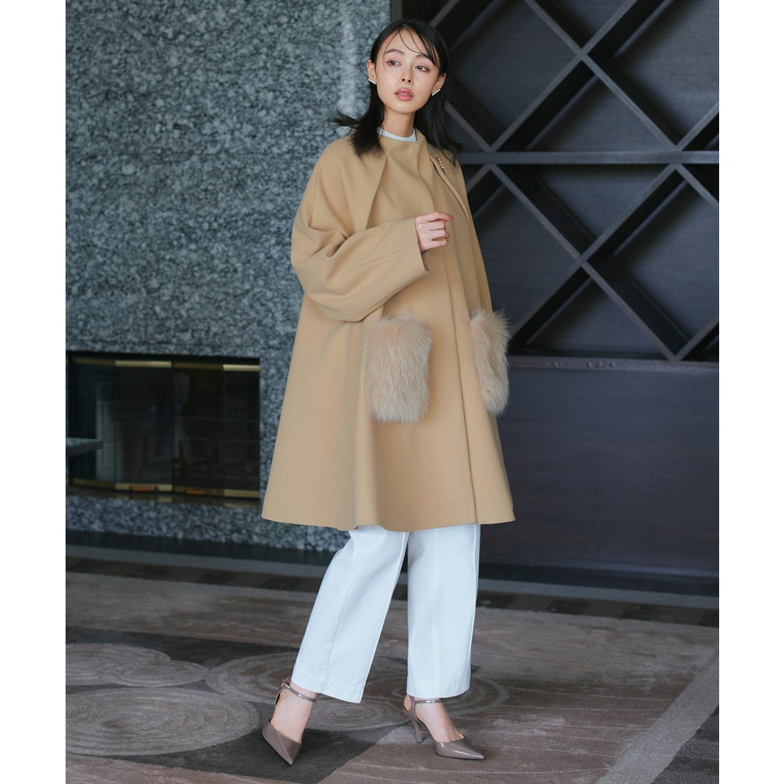 ルイルエブティック RUIRUE BOUTIQUE フォックスファー ポケット A