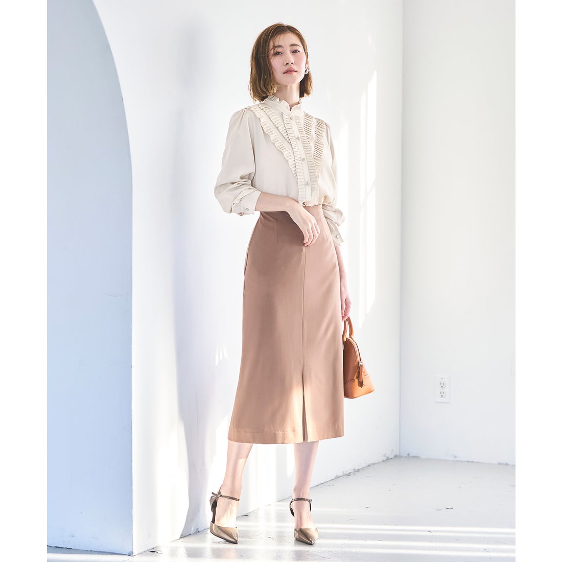 ルイルエブティック RUIRUE BOUTIQUE 洗える ストレッチ ｜ プリーツ