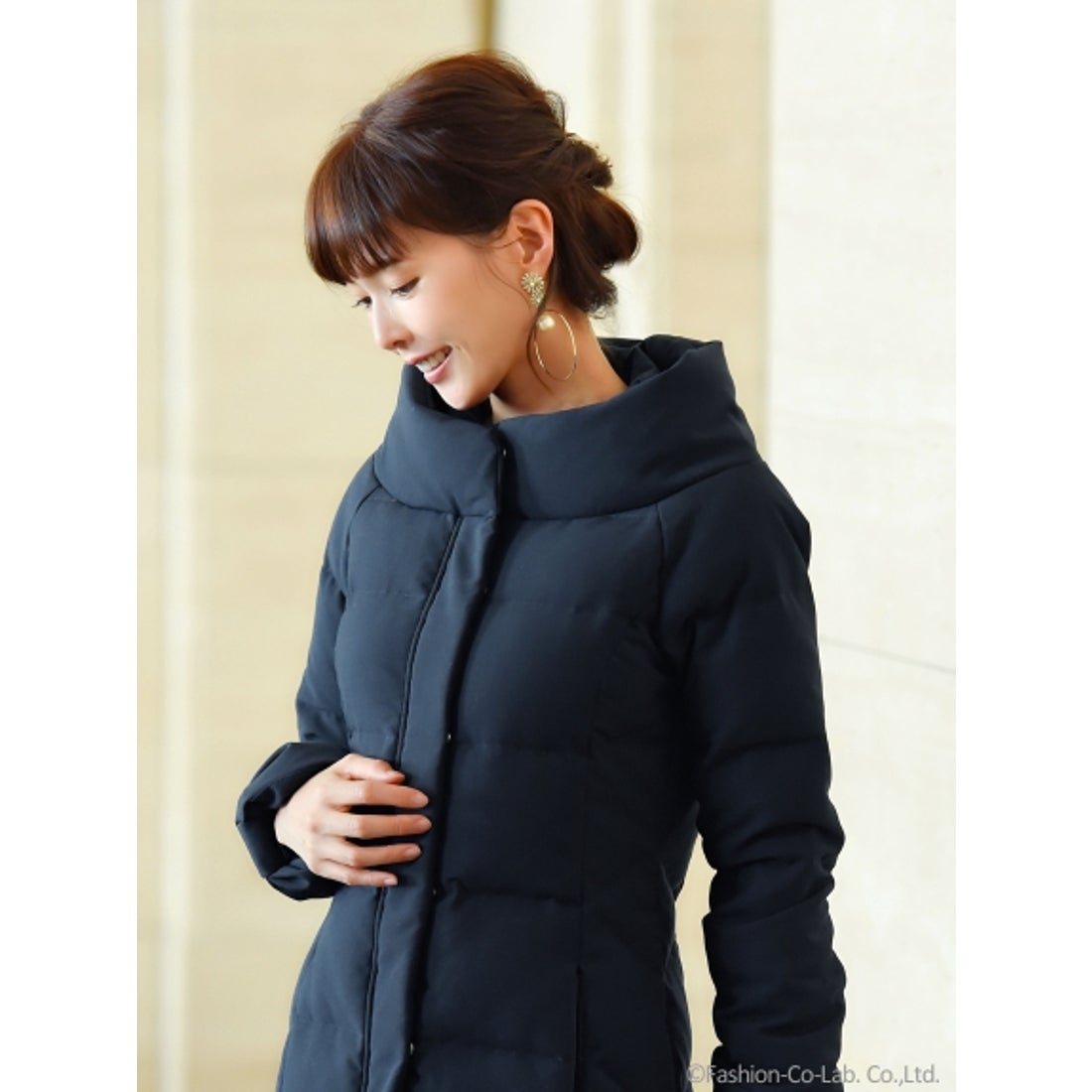 RUIRUE BOUTIQUE リボンスリーブクチュールダウンコート(7号～13号